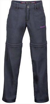 Marmot Lobo's Convertible Pant Girl's Trouser Shorts, 25" Dark Steel