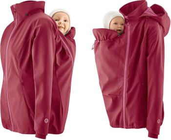 Mamalila Allrounder Softshell Babywearing Jacket, UK 12 Berry