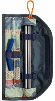 United By Blue Reusable Straw Kit Stainless Steel Set River Blue