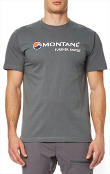 Montane Logo Short Sleeve Crew Organic Cotton T-Shirt, S Stratus