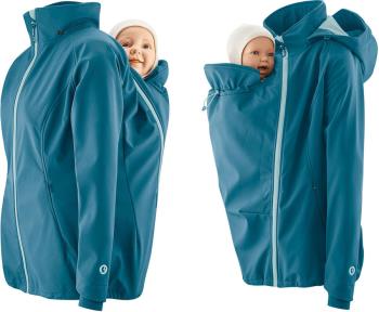 Mamalila Allrounder Softshell Babywearing Jacket, UK 18 Teal Blue