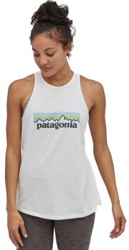 Patagonia Pastel P-6 High Neck Tank Top Vest, UK 8 White