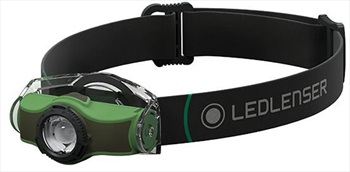 Led Lenser MH4 Headlamp IPX 4 Led Head Torch, 200 Lumens Black/Green