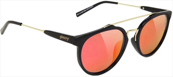 Glassy Sunhaters Chuck Sunglasses, Black Red Mirror