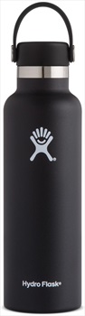 Hydro Flask 21oz Standard Mouth With Flex Cap Water Bottle, Black