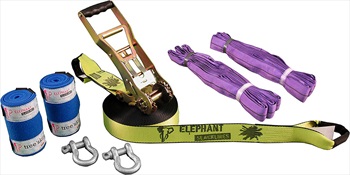 Elephant Slacklines Freak Flash'line Slackline Full Set, 15m Neon