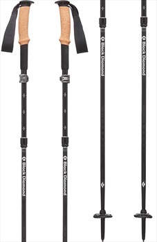 Black Diamond Alpine FLZ Adjustable Trekking Poles, 120-140cm Carbon