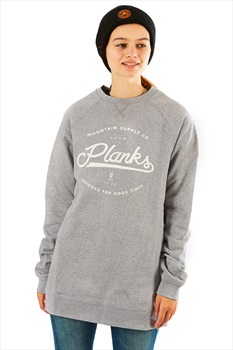 Planks Mountain Supply Co Women's Crew Pullover L Sports Grey