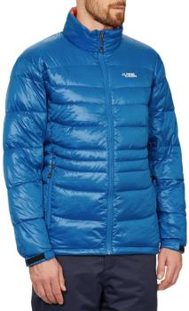 Alpine Crown Men's Mefisto Light Down Jacket, S/M Light Blue/Orange