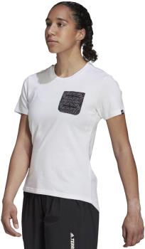 Adidas Terrex Pocket Graphic Women's T-Shirt, M White/Black
