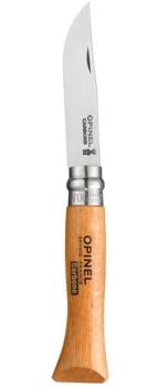Opinel No.6 Carbon Compact Folding Pocket Knife, 7cm Brown