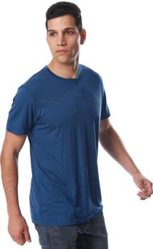Ortovox Men's 120 Tec Mountain Merino Wool T-Shirt, Xl Blue Lake