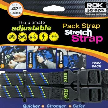 Rok Pack Stretch Strap Adjustable Cargo Straps, Stripes