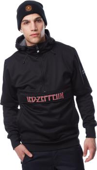 Sessions Nighthawk Led Zeppelin Men's Technical Pullover Hoodie, S Black