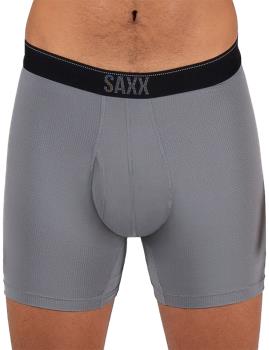 Saxx Men's Quest Fly Modern Fit Boxer Briefs, L Dark Charcoal