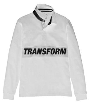 Transform Eaton Long Sleeve Rugby Top, XL White