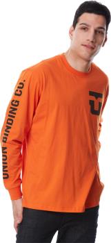 Union Snowboard Binding Co. Tee Long Sleeve T-Shirt, S Orange