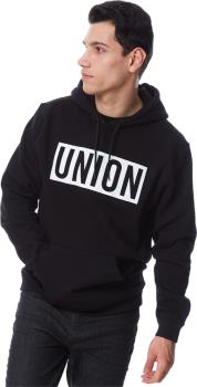 Union Team Men's Cotton Pullover Hoodie, S Black