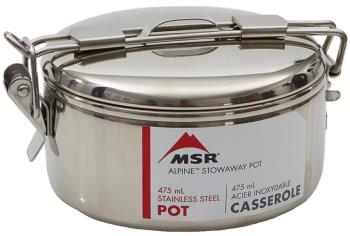 MSR Alpine StowAway Pot Stainless Steel Camp Cookware, 475ml Silver