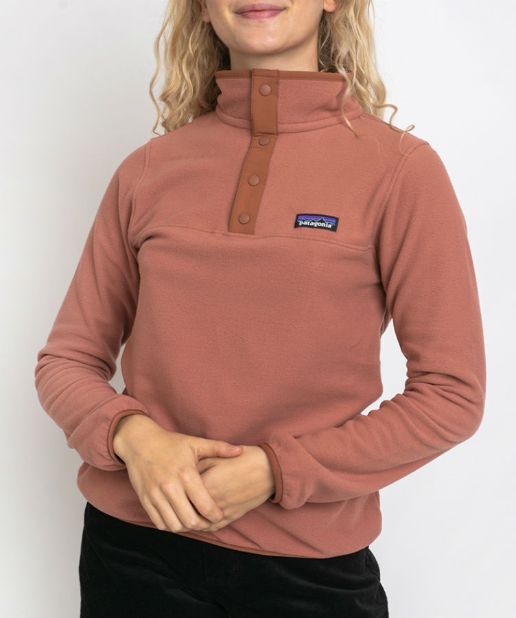 Patagonia Women's Micro D SnapT Fleece Pullover, L Century Pink