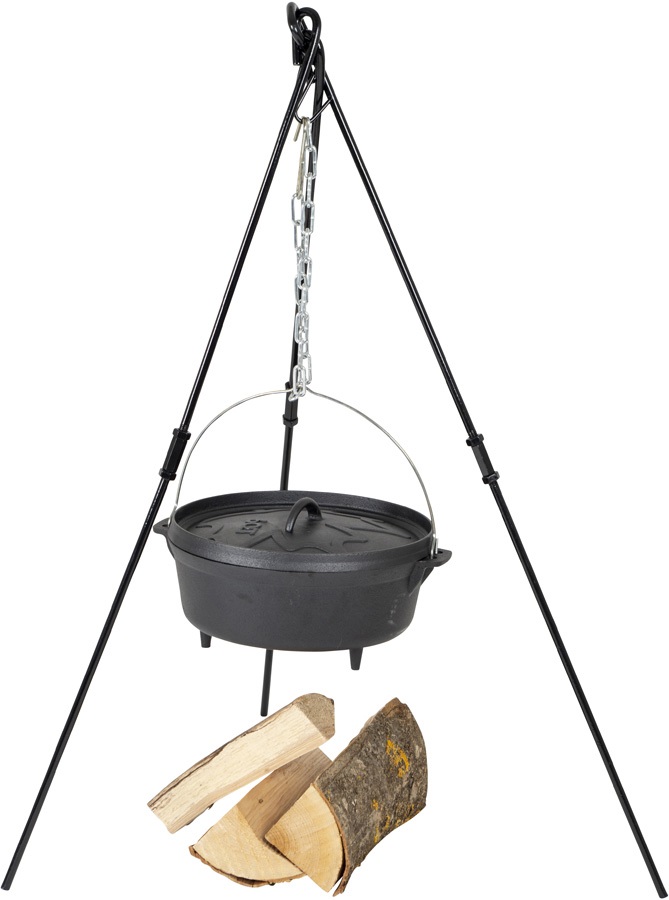 BoCamp Urban Outdoor Cooking Tripod Dutch Oven Campfire Accessory, Os Black