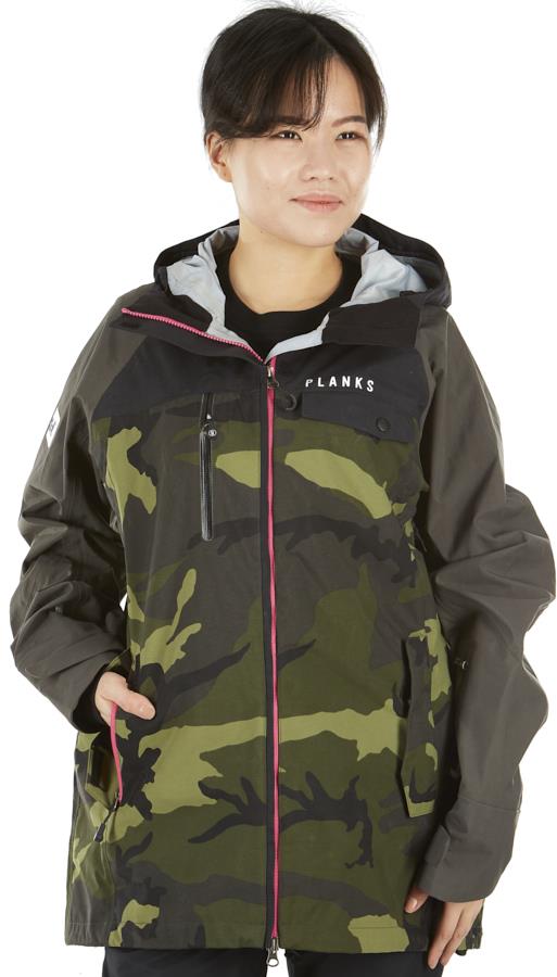 Planks Yeti Hunter 3L Women's Snowboard/Ski Jacket, L Camo