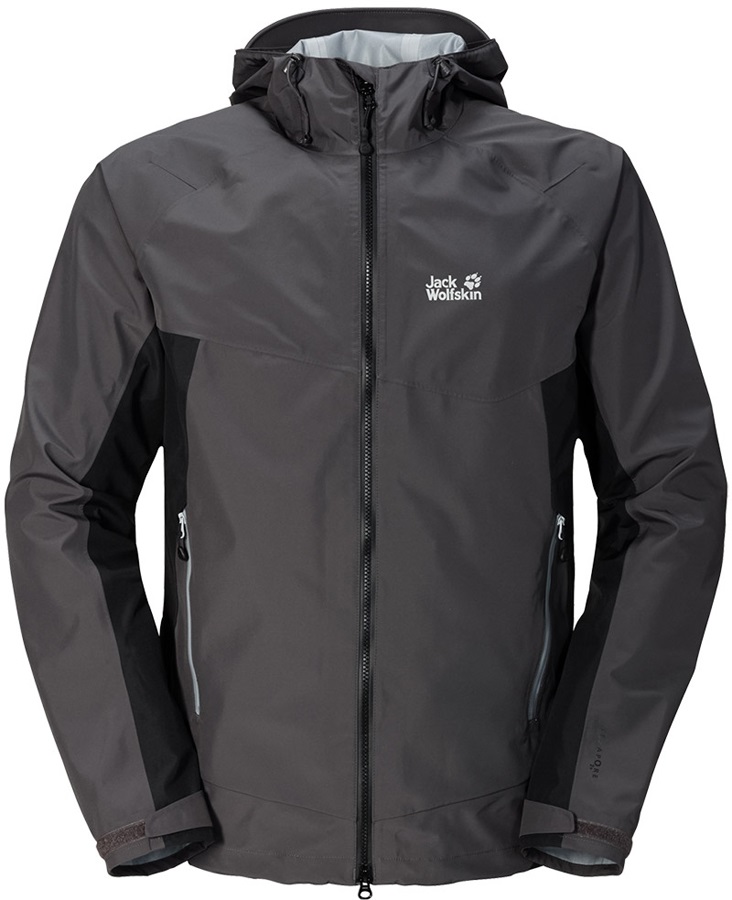 Jack Wolfskin Cumulon Texapore Waterproof Jacket, XL, Dark Steel