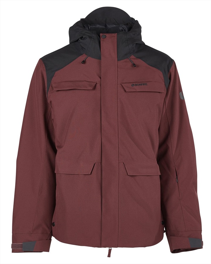 Bonfire Structure Men's Ski/Snowboard Jacket, L Maroon