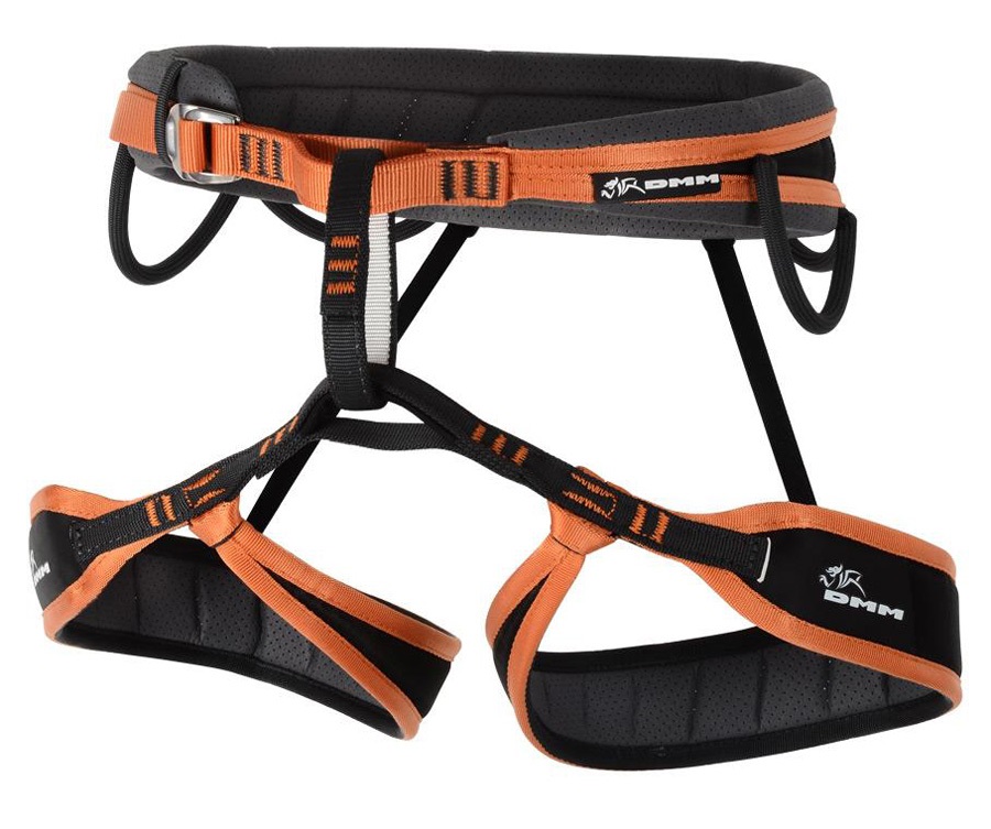 DMM Maverick 2 Rock Climbing Harness L, Orange / Black