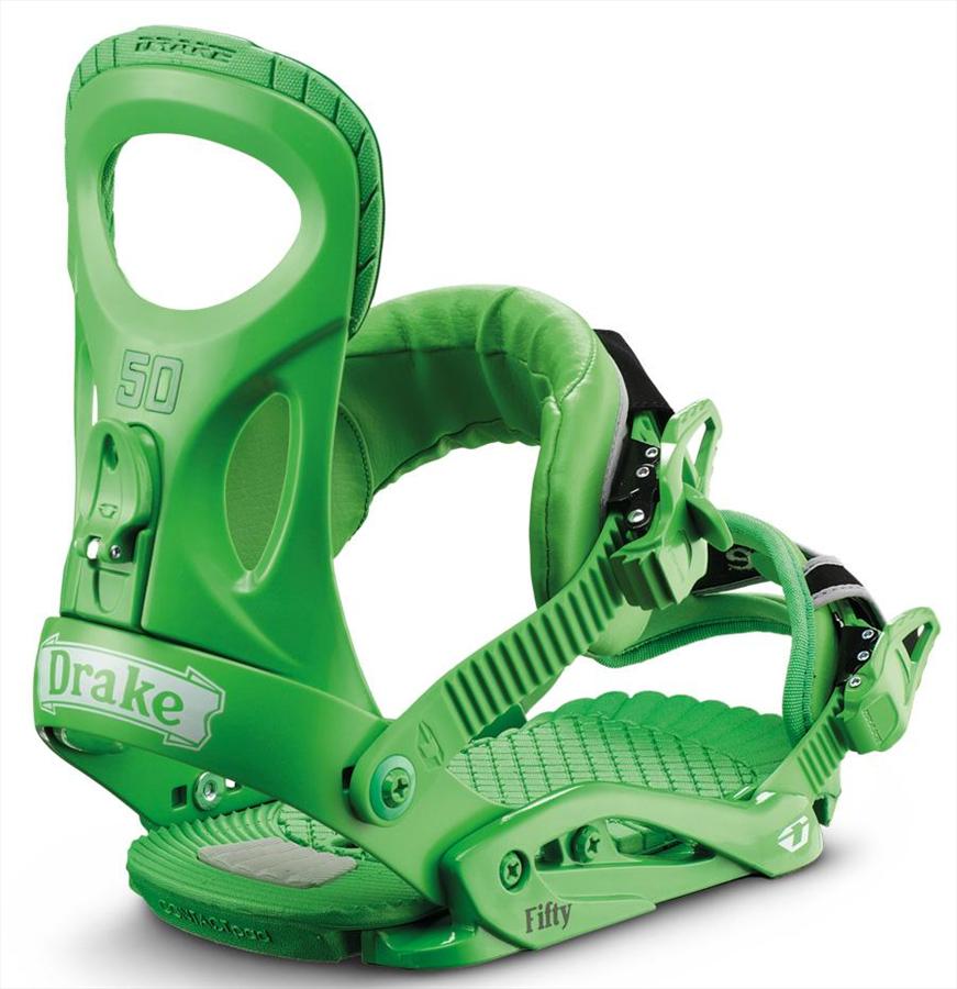 Drake Fifty Snowboard Bindings, XL (UK 9.513), Bottle Green, 2013