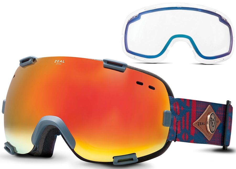 Zeal Voyager Snowboard/Ski Goggles, M/L, Quetico Blue Ox