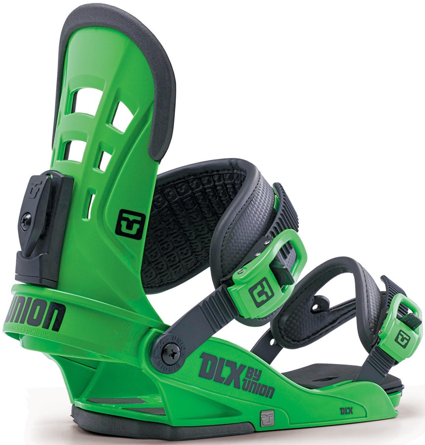 Union DLX Snowboard Bindings, M/L, Green, 2014