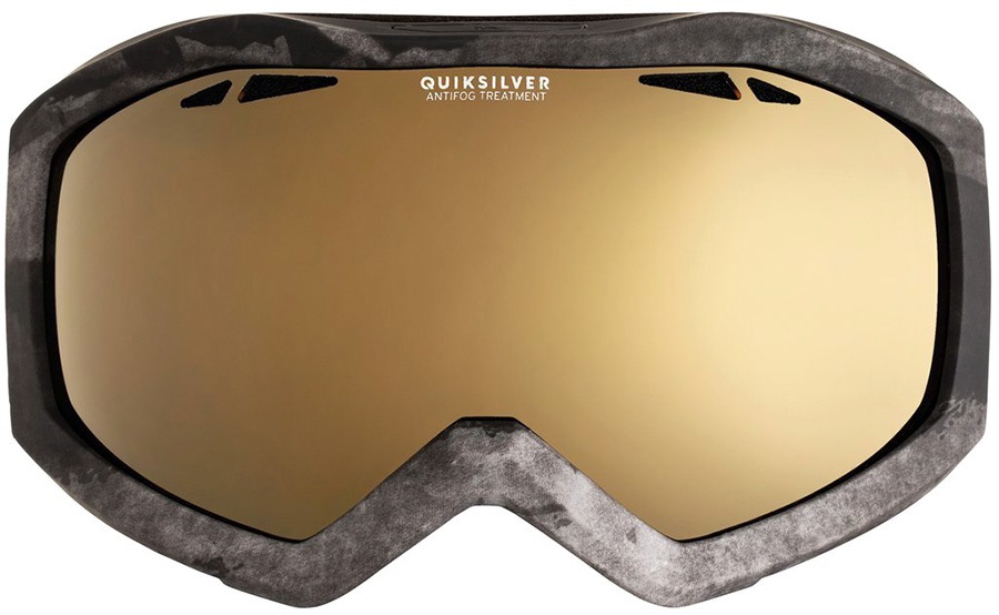 Quiksilver Fenom Art Series ML Gold Ski/Snowboard Goggles, Black Matte