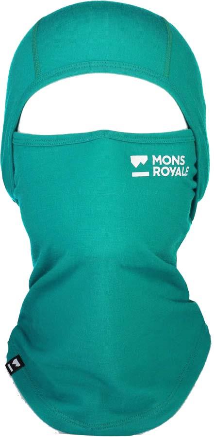 Mons Royale Adult Unisex Santa Rosa Hinge Merino Wool Balaclava, One Size Marina