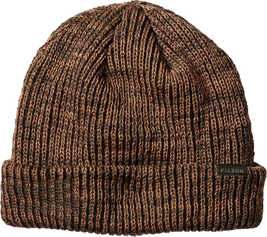 Filson Watch Cap Cuffed Wool Beanie Hat, Olive