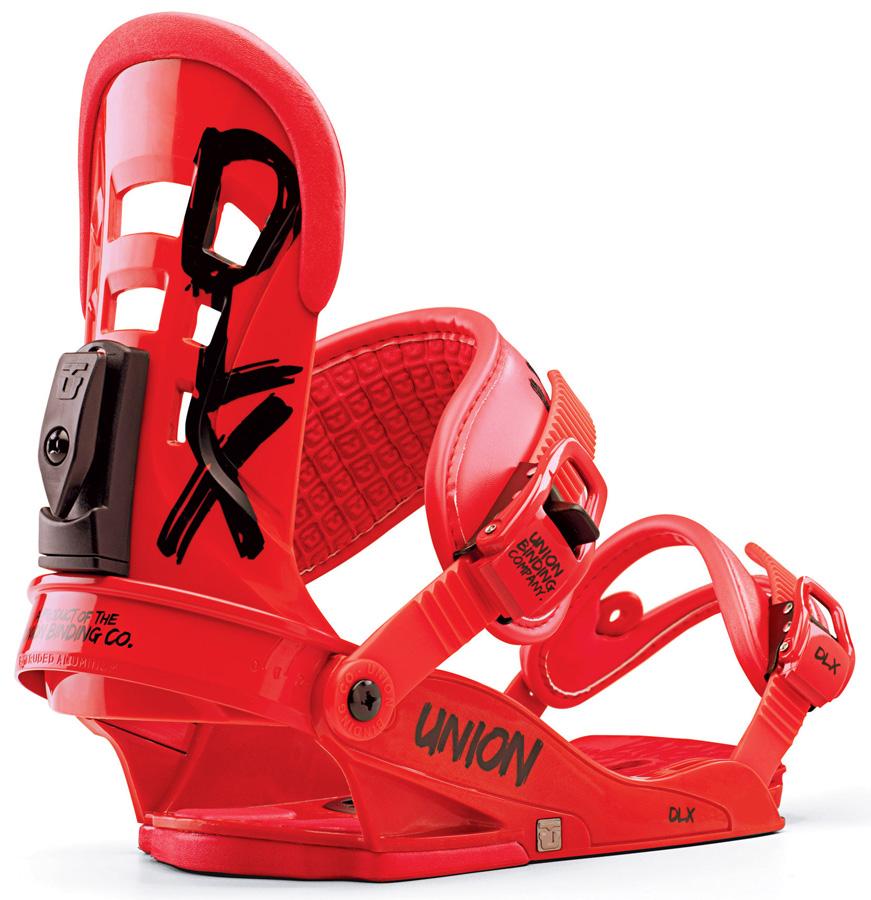 Union DLX Snowboard Bindings, L/XL (UK 9.513), Red, 2013