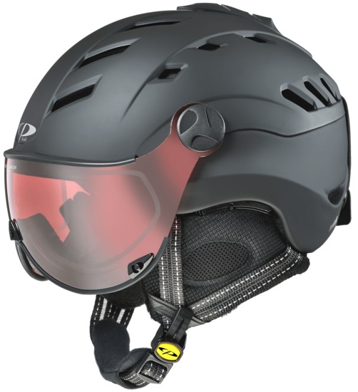 CP Camurai Polarized Vario Snowboard/Ski Visor Helmet, M Black