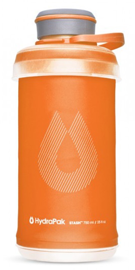 HydraPak Stash Bottle Collapsible Water Bottle, 750ml Mojave Orange