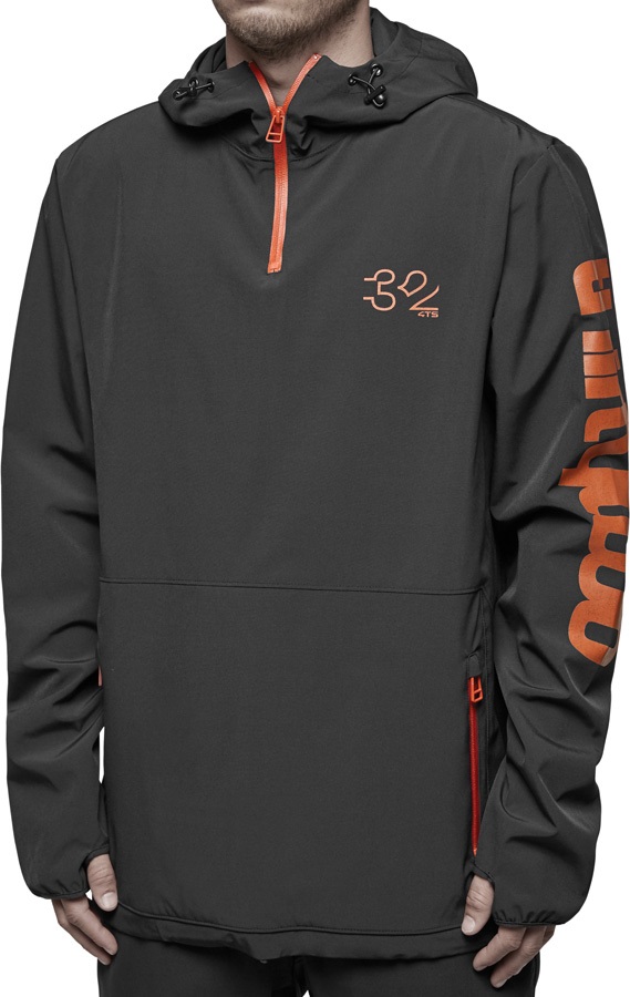 thirtytwo 4TS Stack Ski/Snowboard Technical Hoodie XL Black