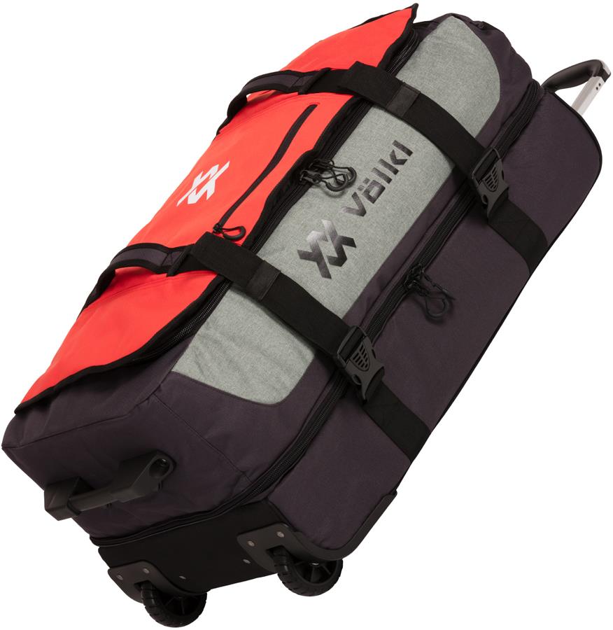 Volkl Rolling Wheeled Luggage Travel Bag, 120L Grey/Red/Heather Green