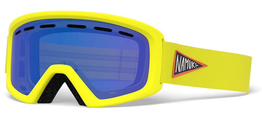 yellow snowboard goggles