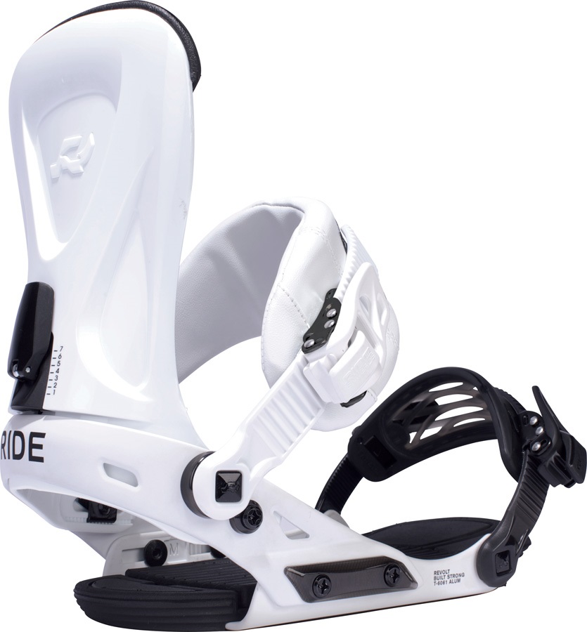 Ride Revolt Snowboard Bindings, XL, White, 2017