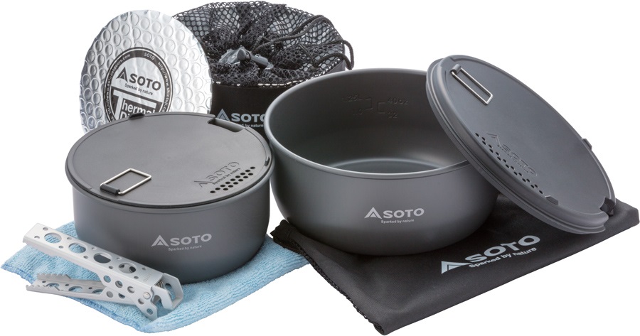 Soto Navigator Cookset Compact Backpacking Cookware, Anthracite