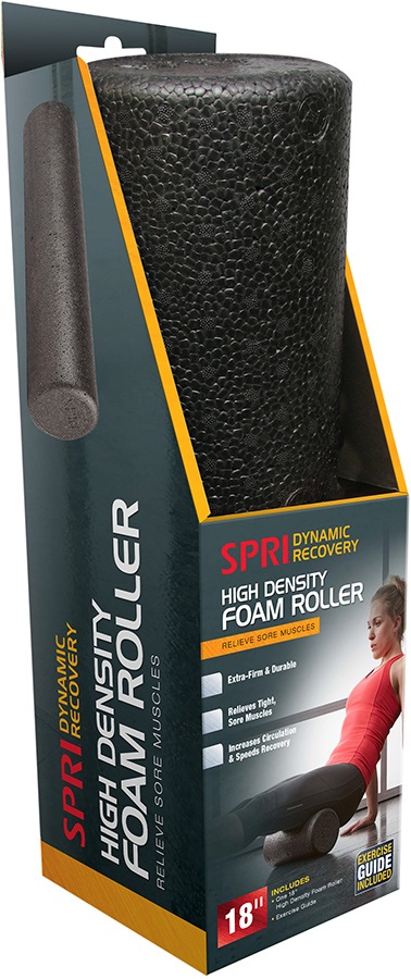 Spri High Density Foam Massage Roller 12 Black