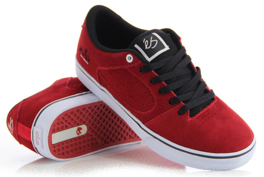 e'S Square 2 Enjoi Kids Skate Shoes, UK 2, Red / Black