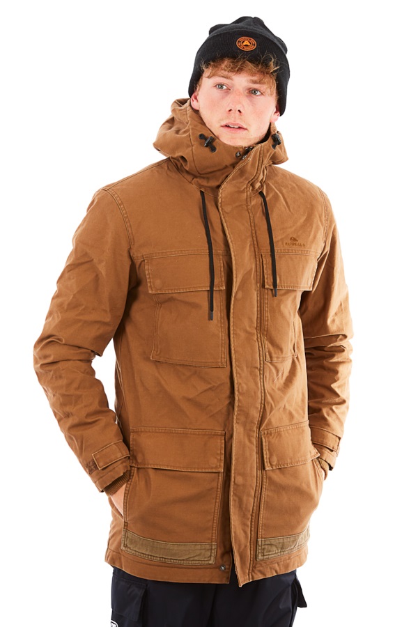 Quiksilver Weather Patterns Water Resistant Jacket, M Coffee