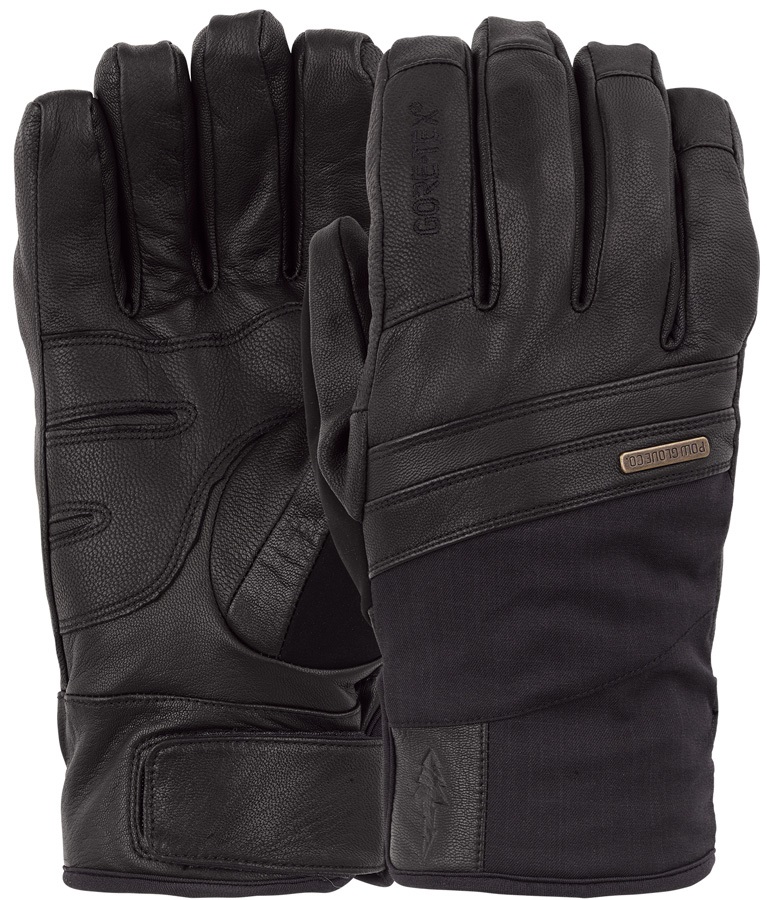 POW Royal Gore-Tex Ski/Snowboard Gloves, XL, Black