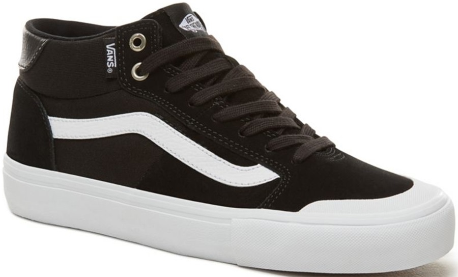 Vans Style 112 Mid Pro Skate Shoes, UK 12 Black/White