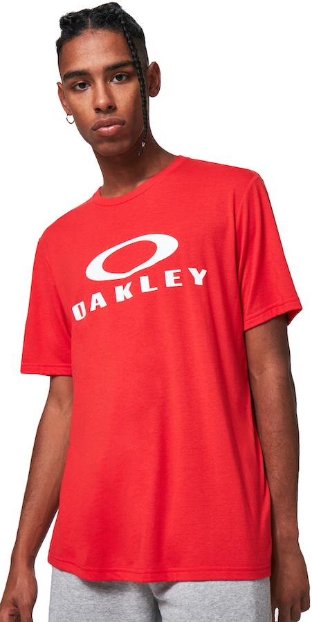 Oakley O Bark Men's Short Sleeve Crew Neck T-Shirt, S Red Line