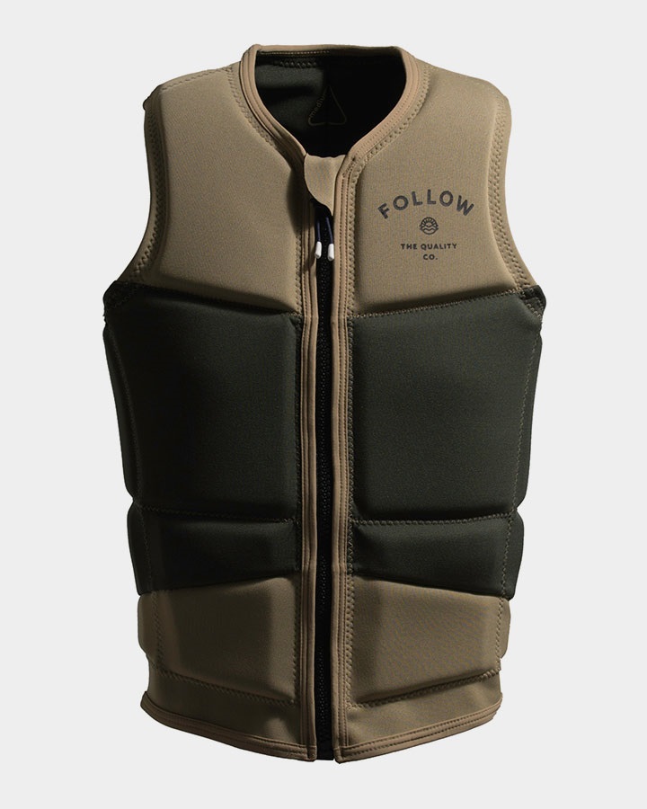 Follow Coastline Happy Fit Wakeboard Impact Vest, S Tan Olive 2020